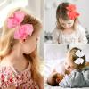 imageOaoleer Hair Bows 30 Colors 4 Inch Grosgrain Ribbon Bows Alligator Clips Hair Barrettes Hair Accessories for Girls Toddler Infants Kids Teens Children6 InchDoubledeck