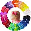 imageOaoleer Hair Bows 30 Colors 4 Inch Grosgrain Ribbon Bows Alligator Clips Hair Barrettes Hair Accessories for Girls Toddler Infants Kids Teens Children3 Inch Pack of 30