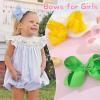 imageOaoleer Hair Bows 30 Colors 4 Inch Grosgrain Ribbon Bows Alligator Clips Hair Barrettes Hair Accessories for Girls Toddler Infants Kids Teens Children6 Inch Pack of 40