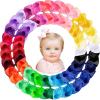 imageOaoleer Hair Bows 30 Colors 4 Inch Grosgrain Ribbon Bows Alligator Clips Hair Barrettes Hair Accessories for Girls Toddler Infants Kids Teens Children3 Inch Pack of 30
