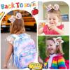 image2PCS Oaoleer Layered Grosgrain Ribbon Alligator Hair Clips White 6inch Barrettes for Girls Infants Toddlers Kids and TeensBack to School Bows