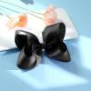 image2PCS Oaoleer Layered Grosgrain Ribbon Alligator Hair Clips White 6inch Barrettes for Girls Infants Toddlers Kids and TeensBlack