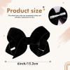 image2PCS Oaoleer Layered Grosgrain Ribbon Alligator Hair Clips White 6inch Barrettes for Girls Infants Toddlers Kids and TeensBlackVelvet