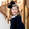 image2PCS Oaoleer Layered Grosgrain Ribbon Alligator Hair Clips White 6inch Barrettes for Girls Infants Toddlers Kids and TeensBlackVelvet