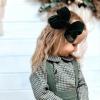 image2PCS Oaoleer Layered Grosgrain Ribbon Alligator Hair Clips White 6inch Barrettes for Girls Infants Toddlers Kids and TeensGreenVelvet