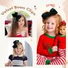 image2PCS Oaoleer Layered Grosgrain Ribbon Alligator Hair Clips White 6inch Barrettes for Girls Infants Toddlers Kids and TeensGreenVelvet