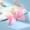 image2PCS Oaoleer Layered Grosgrain Ribbon Alligator Hair Clips White 6inch Barrettes for Girls Infants Toddlers Kids and TeensPink