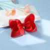 image2PCS Oaoleer Layered Grosgrain Ribbon Alligator Hair Clips White 6inch Barrettes for Girls Infants Toddlers Kids and TeensRed