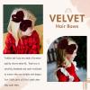 image2PCS Oaoleer Layered Grosgrain Ribbon Alligator Hair Clips White 6inch Barrettes for Girls Infants Toddlers Kids and TeensRedVelvet
