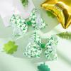 image2PCS Oaoleer Layered Grosgrain Ribbon Alligator Hair Clips White 6inch Barrettes for Girls Infants Toddlers Kids and TeensSt Patrick Bows