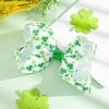 image2PCS Oaoleer Layered Grosgrain Ribbon Alligator Hair Clips White 6inch Barrettes for Girls Infants Toddlers Kids and TeensSt Patrick Bows