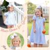 image2PCS Oaoleer Layered Grosgrain Ribbon Alligator Hair Clips White 6inch Barrettes for Girls Infants Toddlers Kids and TeensWhite