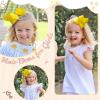 image2PCS Oaoleer Layered Grosgrain Ribbon Alligator Hair Clips White 6inch Barrettes for Girls Infants Toddlers Kids and TeensYellow