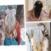 image2Pcs Big Glitter Layered Hair Bows for Women Girls 8 Inch Barrette Hair Clip Black Sliver Sparkly Large Long Bows Style Hair Accessories BlackSilverBlackSilver