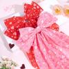 image2Pcs Big Glitter Layered Hair Bows for Women Girls 8 Inch Barrette Hair Clip Black Sliver Sparkly Large Long Bows Style Hair Accessories BlackSilverValentine day