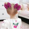 imageOAOLEER 2PCS Hair Bows for Girls Red Sparkly Glitter Toddler Bows with Alligator Clips Girl Hair Accessories for Kids Teen Back to School RedHot Pink