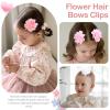 imageOAOLEER 40pcs 2quot Flower Baby Hair Bows Clips Chiffon Flower Tiny Hair Clips Fine Baby Hair Accessories for Girls Infants Toddlers Set of 20 Pairs