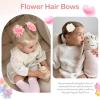 imageOAOLEER 40pcs 2quot Flower Baby Hair Bows Clips Chiffon Flower Tiny Hair Clips Fine Baby Hair Accessories for Girls Infants Toddlers Set of 20 Pairs