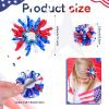 imageOAOLEER 4th of July American Flag Hair Bow Clips Blue White Red Grosgrain Ribbon Alligator Bow Kids Girls Women Hair Accessories For Party Supplies Blue White RedBBlue White RedB