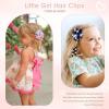 imageOAOLEER 6PCS Hair Bows for Girls Flower Hair Accessories for Girls Grosgrain Ribbon Bows With Alligator Clips Girl Hair Accessories for Kids Teen Back to School Round BowsBRound BowsB