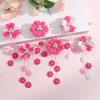 imageOAOLEER 6PCS Hair Bows for Girls Flower Hair Accessories for Girls Grosgrain Ribbon Bows With Alligator Clips Girl Hair Accessories for Kids Teen Back to School Flower BowsAFlower BowsPink