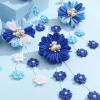 imageOAOLEER 6PCS Hair Bows for Girls Flower Hair Accessories for Girls Grosgrain Ribbon Bows With Alligator Clips Girl Hair Accessories for Kids Teen Back to School Flower BowsAFlower BowsNavy