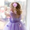 imageOAOLEER 6PCS Hair Bows for Girls Flower Hair Accessories for Girls Grosgrain Ribbon Bows With Alligator Clips Girl Hair Accessories for Kids Teen Back to School Round BowsBRound BowsPurple