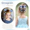 imageOAOLEER 6PCS Hair Bows for Girls Flower Hair Accessories for Girls Grosgrain Ribbon Bows With Alligator Clips Girl Hair Accessories for Kids Teen Back to School Flower BowsAFlower BowsNavy