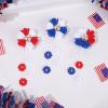 imageOAOLEER 6PCS Hair Bows for Girls Flower Hair Accessories for Girls Grosgrain Ribbon Bows With Alligator Clips Girl Hair Accessories for Kids Teen Back to School Flower BowsAFlower Bows4th of July