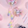 imageOAOLEER 6PCS Hair Bows for Girls Flower Hair Accessories for Girls Grosgrain Ribbon Bows With Alligator Clips Girl Hair Accessories for Kids Teen Back to School Round BowsBRound BowsB