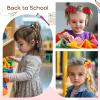 imageOAOLEER 6PCS Hair Bows for Girls Flower Hair Accessories for Girls Grosgrain Ribbon Bows With Alligator Clips Girl Hair Accessories for Kids Teen Back to School Round BowsBRound BowsBack to School