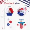 imageOAOLEER 6PCS Hair Bows for Girls Flower Hair Accessories for Girls Grosgrain Ribbon Bows With Alligator Clips Girl Hair Accessories for Kids Teen Back to School Flower BowsAFlower Bows4th of July