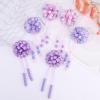 imageOAOLEER 6PCS Hair Bows for Girls Flower Hair Accessories for Girls Grosgrain Ribbon Bows With Alligator Clips Girl Hair Accessories for Kids Teen Back to School Round BowsBRound BowsPurple