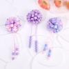 imageOAOLEER 6PCS Hair Bows for Girls Flower Hair Accessories for Girls Grosgrain Ribbon Bows With Alligator Clips Girl Hair Accessories for Kids Teen Back to School Round BowsBRound BowsPurple