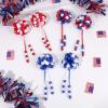 imageOAOLEER 6PCS Hair Bows for Girls Flower Hair Accessories for Girls Grosgrain Ribbon Bows With Alligator Clips Girl Hair Accessories for Kids Teen Back to School Round BowsBRound Bows4th of July