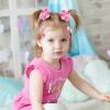 imageOAOLEER 6PCS Hair Bows for Girls Flower Hair Accessories for Girls Grosgrain Ribbon Bows With Alligator Clips Girl Hair Accessories for Kids Teen Back to School Flower BowsAFlower BowsPink