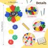 imageOAOLEER 6PCS Hair Bows for Girls Flower Hair Accessories for Girls Grosgrain Ribbon Bows With Alligator Clips Girl Hair Accessories for Kids Teen Back to School Flower BowsAFlower BowsBack to School
