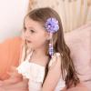imageOAOLEER 6PCS Hair Bows for Girls Flower Hair Accessories for Girls Grosgrain Ribbon Bows With Alligator Clips Girl Hair Accessories for Kids Teen Back to School Round BowsBRound BowsPurple