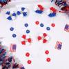 imageOAOLEER 6PCS Hair Bows for Girls Flower Hair Accessories for Girls Grosgrain Ribbon Bows With Alligator Clips Girl Hair Accessories for Kids Teen Back to School Flower BowsAFlower Bows4th of July