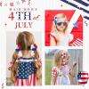 imageOAOLEER 6PCS Hair Bows for Girls Flower Hair Accessories for Girls Grosgrain Ribbon Bows With Alligator Clips Girl Hair Accessories for Kids Teen Back to School Flower BowsAFlower Bows4th of July