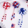 imageOAOLEER 6PCS Hair Bows for Girls Flower Hair Accessories for Girls Grosgrain Ribbon Bows With Alligator Clips Girl Hair Accessories for Kids Teen Back to School Round BowsBRound Bows4th of July