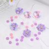 imageOAOLEER 6PCS Hair Bows for Girls Flower Hair Accessories for Girls Grosgrain Ribbon Bows With Alligator Clips Girl Hair Accessories for Kids Teen Back to School Flower BowsAFlower BowsPurple