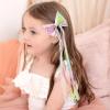 imageOAOLEER 6PCS Hair Bows for Girls Rainbow Tulle Flower Hair Accessories with Alligator Clips Pearl Long Tail for Toddler Kids Back to School PinkPink