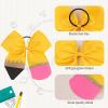 imageOAOLEER Back to School Hair Tie 6PCS Yellow Grosgrain Ribbon Pencil Cheerleading Hair Large Bows Ties for Girls Toddler Kids Kindergarten 1st 2nd 3rd 4th 5th GradePencil Bows Elastic Band