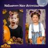 imageOAOLEER Halloween Hair Bows Clips 6PCS Bows for Hair Ghost Pumpkin Spider Web Halloween Hair Accessories for Toddlers Kids Baby Girls HalloweenOrangeHalloweenOrange