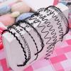 imageOAOLEER Metal Headbands for Men WomenFashion Spring Wavy Black Non Slip Hair Bands 8 PCS
