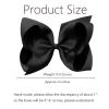 imageOaoleer 8PCS Hair Bows for Girls Navy Blue Grosgrain Ribbon Boutique Bow Alligator Clips Hair Accessories for Toddlers Little Girls Kids 8inch 6inch 45inch 3inch in Pair12PCS  Black