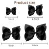 imageOaoleer 8PCS Hair Bows for Girls Navy Blue Grosgrain Ribbon Boutique Bow Alligator Clips Hair Accessories for Toddlers Little Girls Kids 8inch 6inch 45inch 3inch in Pair8PCS  Black