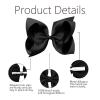 imageOaoleer 8PCS Hair Bows for Girls Navy Blue Grosgrain Ribbon Boutique Bow Alligator Clips Hair Accessories for Toddlers Little Girls Kids 8inch 6inch 45inch 3inch in Pair12PCS  Black