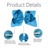 imageOaoleer 8PCS Hair Bows for Girls Navy Blue Grosgrain Ribbon Boutique Bow Alligator Clips Hair Accessories for Toddlers Little Girls Kids 8inch 6inch 45inch 3inch in Pair12PCS  Royal Bule